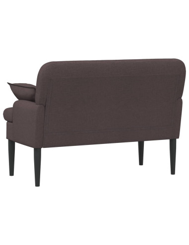 Loveseat con bottoni imbottiti Marrone Scuro 111 x 68 x 80 cm