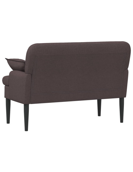Loveseat con bottoni imbottiti Marrone Scuro 111 x 68 x 80 cm