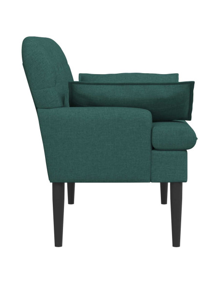 Loveseat con bottoni imbottiti Verde Scuro 111 x 68 x 80 cm