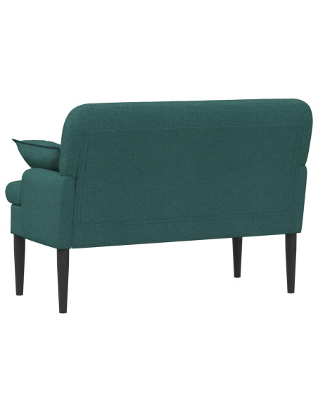 Loveseat con bottoni imbottiti Verde Scuro 111 x 68 x 80 cm