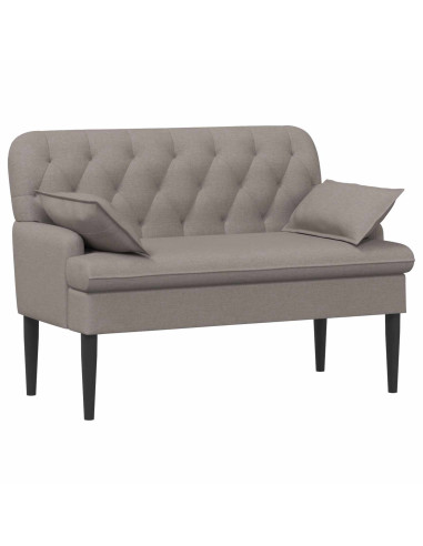 Loveseat con bottoni imbottiti Tortora 111 x 68 x 80 cm Tessuto