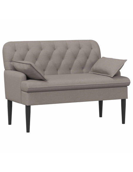 Loveseat con bottoni imbottiti Tortora 111 x 68 x 80 cm Tessuto