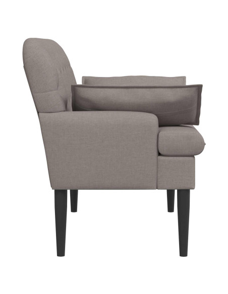 Loveseat con bottoni imbottiti Tortora 111 x 68 x 80 cm Tessuto