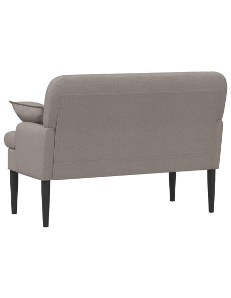 Loveseat con bottoni imbottiti Tortora 111 x 68 x 80 cm Tessuto