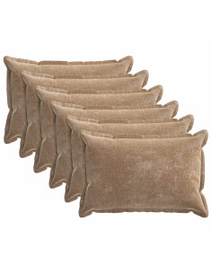 Federa 6 pcs HOUTEN Marrone 40 x 60 cm Tessuto Chenille