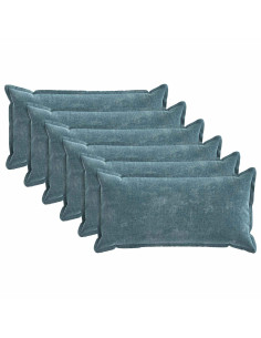 Federa 6 pcs HOUTEN Blu 40 x 70 cm Tessuto Chenille