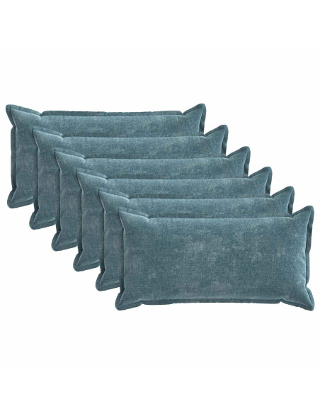 Federa 6 pcs HOUTEN Blu 40 x 70 cm Tessuto Chenille