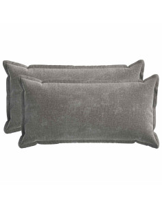 Federa 2 pcs HOUTEN Grigio Scuro 40 x 80 cm Tessuto Chenille
