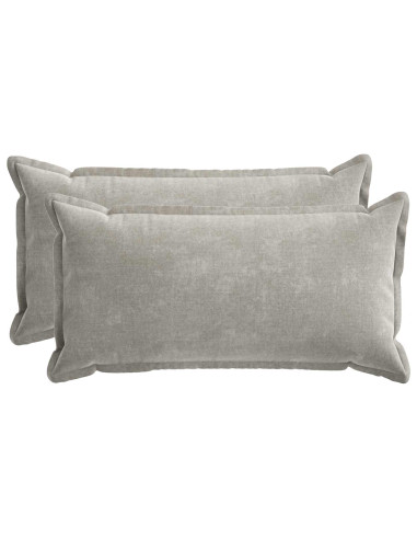 Federa 2 pcs HOUTEN Grigio Chiaro 40 x 80 cm Tessuto Chenille
