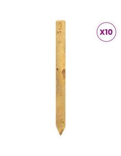 Pali per Recinzione 10 pz Verde 100 cm Legno Massello di Pino 2