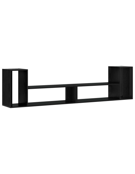 Mobile TV 100 x 30 x 50 cm Rovere Nero Legno ingegnerizzato