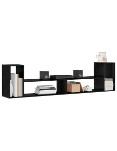 Mobile TV 100 x 30 x 50 cm Rovere Nero Legno ingegnerizzato 2