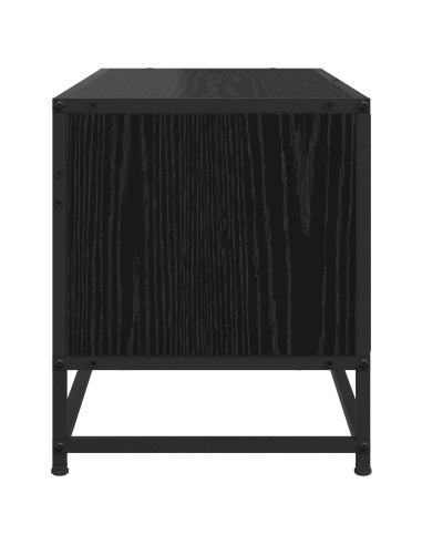Mobile TV 80 x 34,5 x 40 cm Rovere Nero Legno ingegnerizzato
