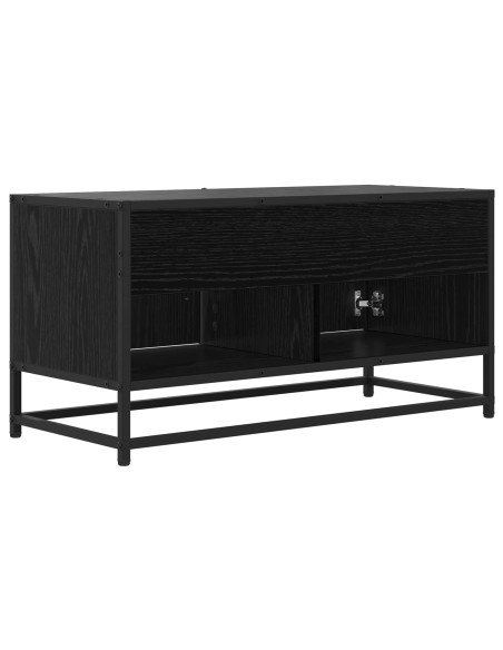 Mobile TV 80 x 34,5 x 40 cm Rovere Nero Legno ingegnerizzato