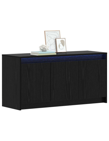 Mobile TV 100 x 34 x 50 cm Rovere Nero Legno ingegnerizzato