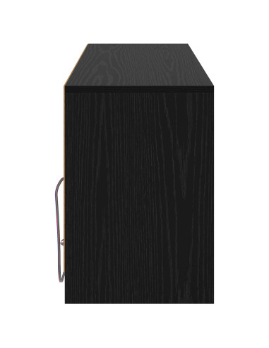 Mobile TV 100 x 34 x 50 cm Rovere Nero Legno ingegnerizzato