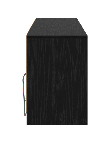 Mobile TV 100 x 34 x 50 cm Rovere Nero Legno ingegnerizzato