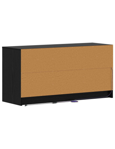 Mobile TV 100 x 34 x 50 cm Rovere Nero Legno ingegnerizzato