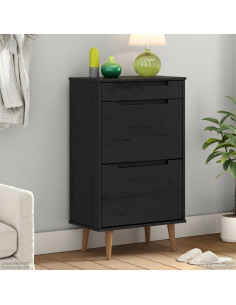 Mobile per scarpe MOLDE 59,5 x 35 x 103 cm Nero