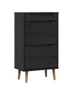 Mobile per scarpe MOLDE 59,5 x 35 x 103 cm Nero 2