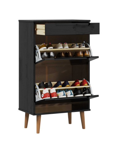 Mobile per scarpe MOLDE 59,5 x 35 x 103 cm Nero