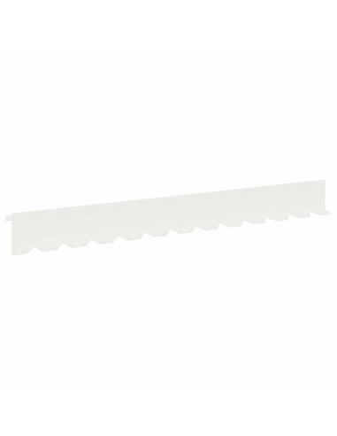 Bordura per Prato 30 pcs 102 x 10 x 4 cm Acciaio Bianco