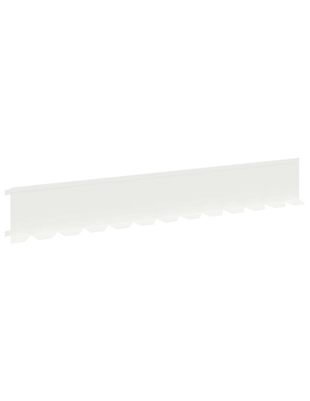 Bordura per Prato 30 pcs 102 x 15 x 4 cm Acciaio Bianco