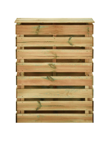 Compostiera da giardino a listelli Verde 110 x 58 x 113 cm