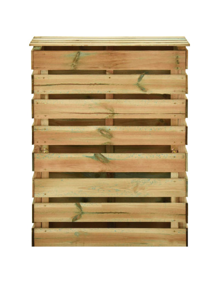 Compostiera da giardino a listelli Verde 110 x 58 x 113 cm
