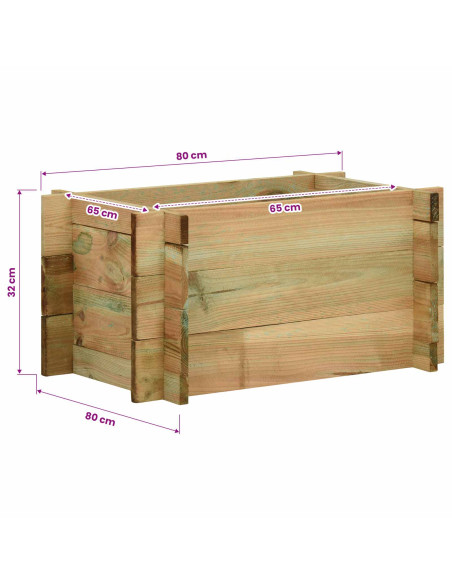 Letto Vegetale Rialzato per Giardino Verde 80 x 80 x 32 cm