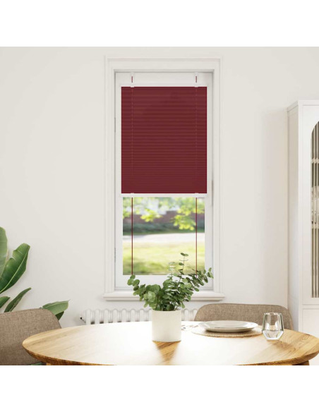 Tenda Plissettata Rosso Bordeaux 50x100 cm Larghezza Tessuto