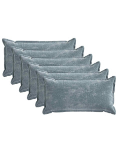 Federa 6 pcs HOUTEN Azzurro 40 x 80 cm Tessuto Chenille