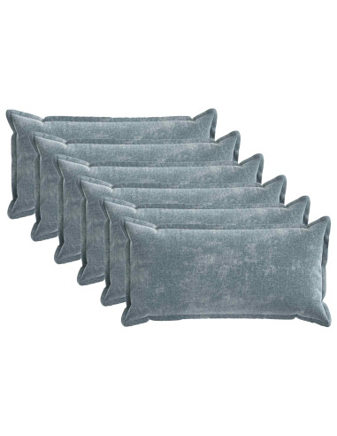 Federa 6 pcs HOUTEN Azzurro 40 x 80 cm Tessuto Chenille
