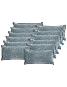 Federa 12 pcs HOUTEN Azzurro 40 x 80 cm Tessuto Chenille