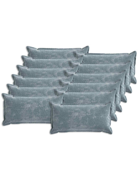 Federa 12 pcs HOUTEN Azzurro 40 x 80 cm Tessuto Chenille