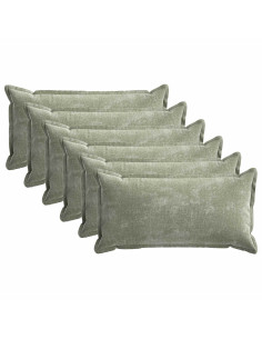 Federa 6 pcs HOUTEN Verde 40 x 80 cm Tessuto Chenille