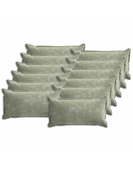 Federa 12 pcs HOUTEN Verde 40 x 80 cm Tessuto Chenille