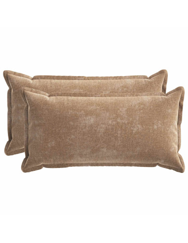 Federa 2 pcs HOUTEN Marrone 40 x 80 cm Tessuto Chenille