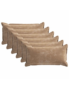 Federa 6 pcs HOUTEN Marrone 40 x 80 cm Tessuto Chenille