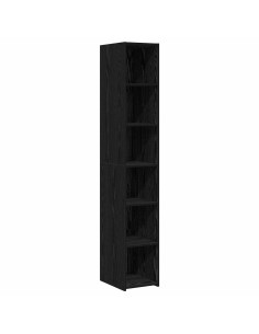 Credenza Rovere Nero 30 x 41 x 185 cm Legno ingegnerizzato