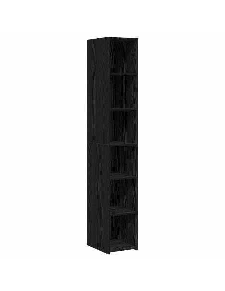 Credenza Rovere Nero 30 x 41 x 185 cm Legno ingegnerizzato