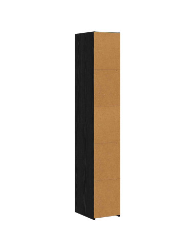 Credenza Rovere Nero 30 x 41 x 185 cm Legno ingegnerizzato