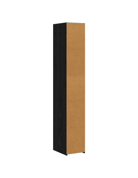 Credenza Rovere Nero 30 x 41 x 185 cm Legno ingegnerizzato