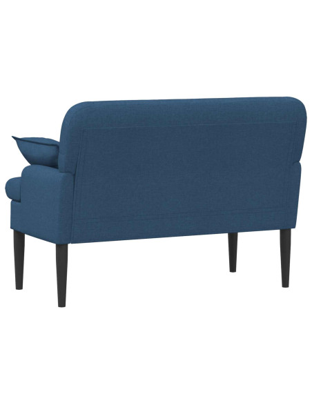 Loveseat con bottoni imbottiti Blu 111 x 68 x 80 cm Tessuto