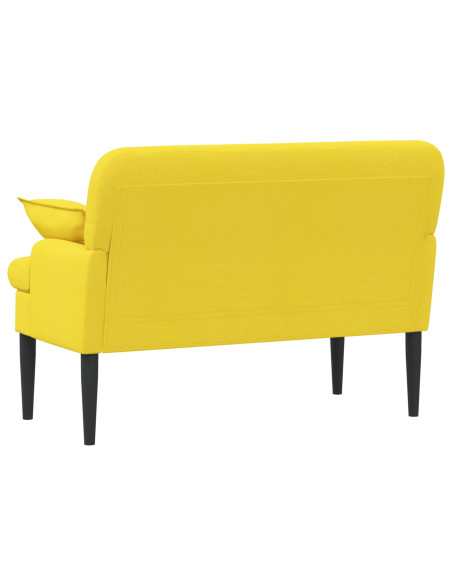 Loveseat con bottoni imbottiti Giallo Chiaro 111 x 68 x 80 cm