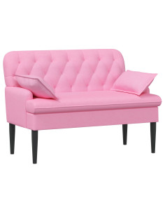 Loveseat con bottoni imbottiti Rosa 111 x 68 x 80 cm Tessuto 2