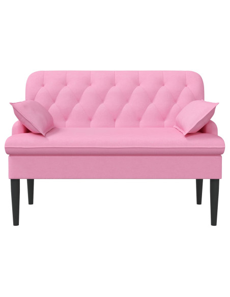 Loveseat con bottoni imbottiti Rosa 111 x 68 x 80 cm Tessuto