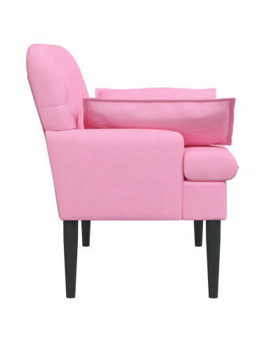 Loveseat con bottoni imbottiti Rosa 111 x 68 x 80 cm Tessuto