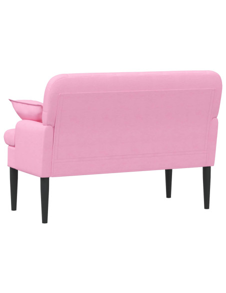Loveseat con bottoni imbottiti Rosa 111 x 68 x 80 cm Tessuto