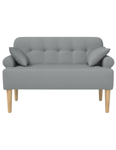 Loveseat con bottoni imbottiti Grigio Chiaro 120 x 65 x 79 cm